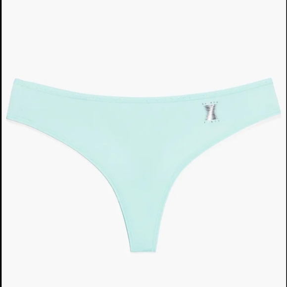 Savage "X" Fenty- light blue/Mint Green Microfiber T-Shirt Bra & Thong-36DD/S - Picture 5 of 8